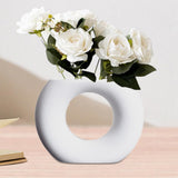 Maxbell 2x Ceramic Vase Simple Porcelain Vase for Gift Shopping Mall Flower