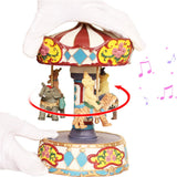 Maxbell Musical Carousel Music Box Tabletop Lovely Wind up Musical Box Holiday Gifts