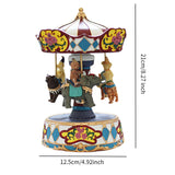 Maxbell Musical Carousel Music Box Tabletop Lovely Wind up Musical Box Holiday Gifts