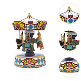 Maxbell Musical Carousel Music Box Tabletop Lovely Wind up Musical Box Holiday Gifts