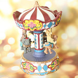Maxbell Musical Carousel Music Box Tabletop Lovely Wind up Musical Box Holiday Gifts