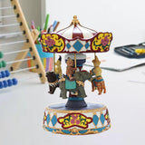 Maxbell Musical Carousel Music Box Tabletop Lovely Wind up Musical Box Holiday Gifts