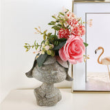 Maxbell Girl Flower Pot Girl Statue Gift Vivid for Outdoor Kitchen Table Centerpiece