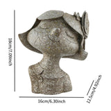 Maxbell Girl Flower Pot Girl Statue Gift Vivid for Outdoor Kitchen Table Centerpiece