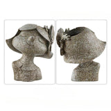 Maxbell Girl Flower Pot Girl Statue Gift Vivid for Outdoor Kitchen Table Centerpiece