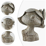 Maxbell Girl Flower Pot Girl Statue Gift Vivid for Outdoor Kitchen Table Centerpiece