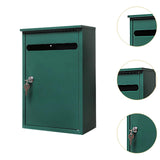 Maxbell Wall Mount Lockable Mailbox Anti Ruse Easy Installation House Large Drop Box Green