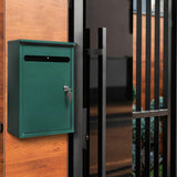 Maxbell Wall Mount Lockable Mailbox Anti Ruse Easy Installation House Large Drop Box Green