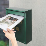 Maxbell Wall Mount Lockable Mailbox Anti Ruse Easy Installation House Large Drop Box Green