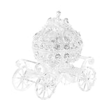 Maxbell Pumpkin Carriage Ornament Decorative Enamel Jewelry Box for Porch Decoration Silver
