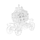 Maxbell Pumpkin Carriage Ornament Decorative Enamel Jewelry Box for Porch Decoration Silver