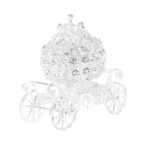 Maxbell Pumpkin Carriage Ornament Decorative Enamel Jewelry Box for Porch Decoration Silver
