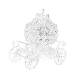 Maxbell Pumpkin Carriage Ornament Decorative Enamel Jewelry Box for Porch Decoration Silver