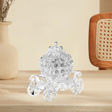 Maxbell Pumpkin Carriage Ornament Decorative Enamel Jewelry Box for Porch Decoration Silver