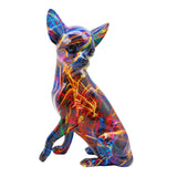 Maxbell Dog Sculpture Creative Resin Craft Desk Decor for Home Entrance Wedding