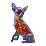 Maxbell Dog Sculpture Creative Resin Craft Desk Decor for Home Entrance Wedding