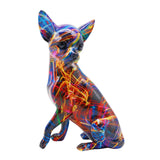 Maxbell Dog Sculpture Creative Resin Craft Desk Decor for Home Entrance Wedding