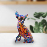 Maxbell Dog Sculpture Creative Resin Craft Desk Decor for Home Entrance Wedding