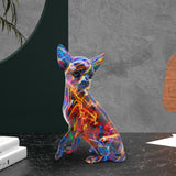 Maxbell Dog Sculpture Creative Resin Craft Desk Decor for Home Entrance Wedding