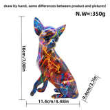 Maxbell Dog Sculpture Creative Resin Craft Desk Decor for Home Entrance Wedding