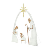 Maxbell Nativity Scene Christmas Decoration Light up for Themed Party Lawn Courtyard White