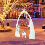 Maxbell Nativity Scene Christmas Decoration Light up for Themed Party Lawn Courtyard White