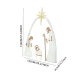 Maxbell Nativity Scene Christmas Decoration Light up for Themed Party Lawn Courtyard White