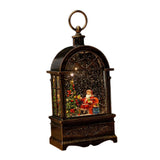 Maxbell Christmas Lantern Snow Globe Portable Xmas Gifts for Outdoor Tabletop Indoor Sitting Santa Claus