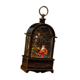 Maxbell Christmas Lantern Snow Globe Portable Xmas Gifts for Outdoor Tabletop Indoor Sitting Santa Claus