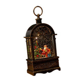 Maxbell Christmas Lantern Snow Globe Portable Xmas Gifts for Outdoor Tabletop Indoor Sitting Santa Claus