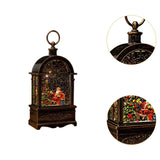 Maxbell Christmas Lantern Snow Globe Portable Xmas Gifts for Outdoor Tabletop Indoor Sitting Santa Claus