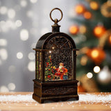 Maxbell Christmas Lantern Snow Globe Portable Xmas Gifts for Outdoor Tabletop Indoor Sitting Santa Claus