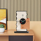 Maxbell 2x Table Clocks Gifts Modern Simple Desk Clocks for Bedroom Study Countertop