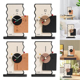 Maxbell 2x Table Clocks Gifts Modern Simple Desk Clocks for Bedroom Study Countertop