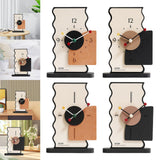 Maxbell 2x Table Clocks Gifts Modern Simple Desk Clocks for Bedroom Study Countertop
