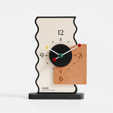 Maxbell 2x Table Clocks Gifts Modern Simple Desk Clocks for Bedroom Study Countertop
