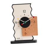 Maxbell 2x Table Clocks Gifts Modern Simple Desk Clocks for Bedroom Study Countertop