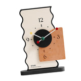 Maxbell 2x Table Clocks Gifts Modern Simple Desk Clocks for Bedroom Study Countertop
