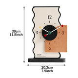 Maxbell 2x Table Clocks Gifts Modern Simple Desk Clocks for Bedroom Study Countertop