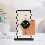 Maxbell 2x Table Clocks Gifts Modern Simple Desk Clocks for Bedroom Study Countertop