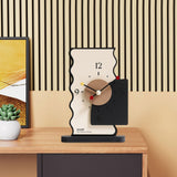 Maxbell 2x Table Clocks Gifts Modern Simple Desk Clocks for Bedroom Study Countertop