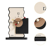 Maxbell 2x Table Clocks Gifts Modern Simple Desk Clocks for Bedroom Study Countertop