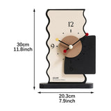Maxbell 2x Table Clocks Gifts Modern Simple Desk Clocks for Bedroom Study Countertop