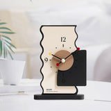 Maxbell 2x Table Clocks Gifts Modern Simple Desk Clocks for Bedroom Study Countertop