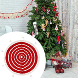 Maxbell Knitted Christmas Tree Skirt Round Xmas Tree Skirt for Party Holiday Outdoor