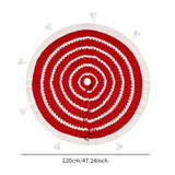 Maxbell Knitted Christmas Tree Skirt Round Xmas Tree Skirt for Party Holiday Outdoor