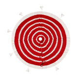 Maxbell Knitted Christmas Tree Skirt Round Xmas Tree Skirt for Party Holiday Outdoor