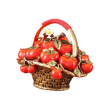 Maxbell Persimmon Fruit Basket Statue Desktop Ornament for Desk Entrance Living Room