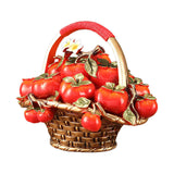 Maxbell Persimmon Fruit Basket Statue Desktop Ornament for Desk Entrance Living Room
