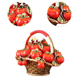 Maxbell Persimmon Fruit Basket Statue Desktop Ornament for Desk Entrance Living Room